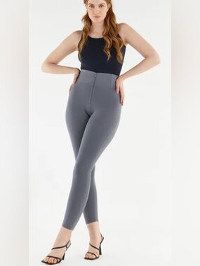 Freddy WRUP Ultra High-Rise Booty Sculpting Pants Trousers Leggings Gray XL